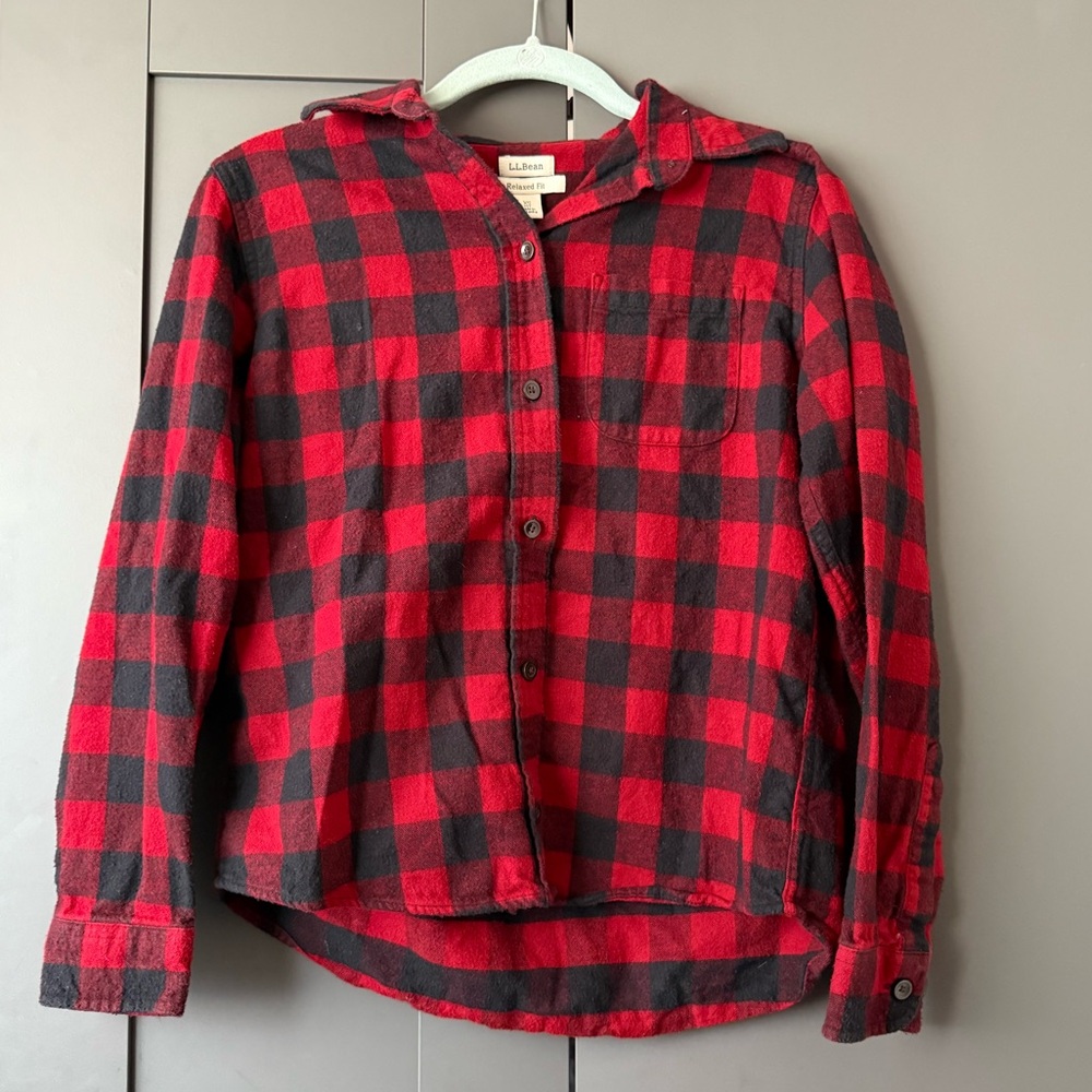 L.L.Bean Red and Black flannel